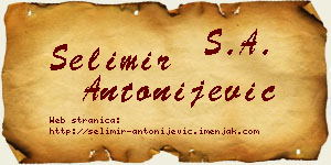 Selimir Antonijević vizit kartica